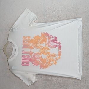 Guns‎ N' Roses Women's Neon Skeleton Graphic Tee Shirt Size S